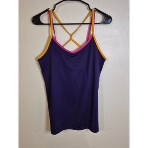 C9 by Champion Strappy Back Active Tank Top with Built-in Shelf Bra - Purple/Pin